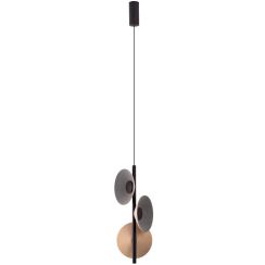 MaxLight Puro hanglamp x8 W grijs/askleur-crème P0563