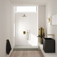 Schedline Nonlimits White Stone rechthoekige douchebak 120x90 cm wit 3ST.N1P-90120/B/ST-M1/B/ST