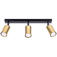 Sollux Lighting Winx plafondlamp 3x10 W zwart-gouden SL.1384