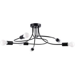 Sollux Lighting Levar plafondlamp 6x15 W zwart SL.1456