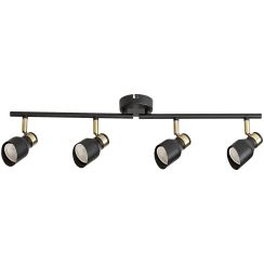 Rabalux Lilou plafondlamp 4x25 W zwart-gouden 73050