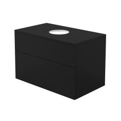 Deante Prizma kast met werkblad 80x47x52 cm hangend onder de wastafel zwart SDI_NB81