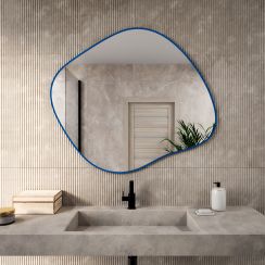 Baltica Design Tiny Border Stain III spiegel 60x52 cm blauw 5904107931852