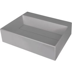 Deante Correo wastafel 50x40 cm rechthoekig opbouw grijs/steen mat CQR_SU5M