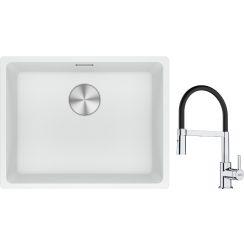 Set spoelbak van graniet Franke Maris 125.0687.255, keukenkraan Franke Lina 115.0626.085