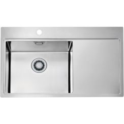 Alveus Pure stalen spoelbak 86x52.5 cm staal 1149517