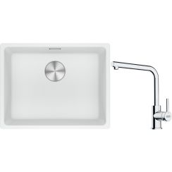 Set spoelbak van graniet Franke Maris 125.0687.255, keukenkraan Franke Lina 115.0712.420