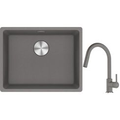 Set spoelbak van graniet Franke Maris 125.0687.254, keukenkraan Franke Lina 115.0626.057