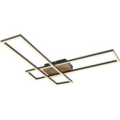 Globo Lighting Dakari plafondlamp 1x30 W zwart-hout 67208-30
