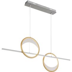 Globo Lighting Umbra hanglamp 1x40 W wit-gouden-zilveren 67333-40H