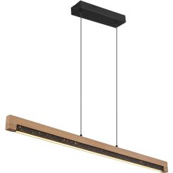 Globo Lighting Starla hanglamp 1x24 W zwart-hout 67849H