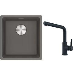 Set spoelbak van graniet Franke Maris 125.0687.250, keukenkraan Franke Urban 115.0627.523