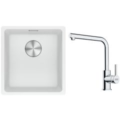 Set spoelbak van graniet Franke Maris 125.0687.251, keukenkraan Franke Lina 115.0712.420