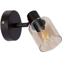 Candellux Agra wandlamp 1x40 W zwart-amber 91-25036