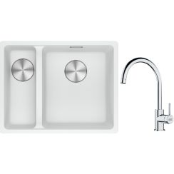 Set spoelbak van graniet Franke Maris 125.0687.271, keukenkraan Franke Lina 115.0693.228