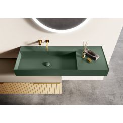 Elita Level wastafel 120.5x45.5 cm rechthoekig klassiek groen mat RE041461197010