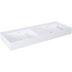 Elita Level wastafel 120.5x45.5 cm rechthoekig klassiek-dubbele wit mat RE041461205290