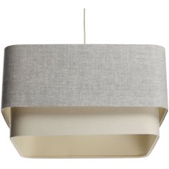 BPS Koncept Kwadro duo hanglamp 1x60 W grijs/askleur-crème KWD-004