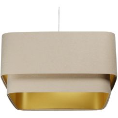 BPS Koncept Kwadro Duo Sue hanglamp 1x60 W gouden-beige KWD-012