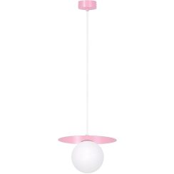 Kaja Robin hanglamp 1x10 W wit-roze K-5440