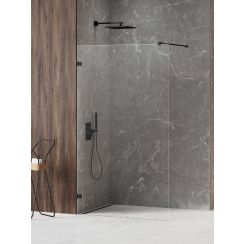 New Trendy Avexa Black XR inloopdouchewand 140 cm zwart mat/helder glas EXK-6973