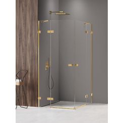 New Trendy Avexa Gold Shine XR douchecabine 120x90 cm rechthoekig gouden glans/helder glas EXK-6819