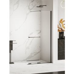 New Trendy Smart Black inloopdouchewand 160 cm zwart mat/helder glas EXK-6682