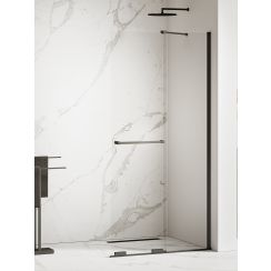 New Trendy Smart Black inloopdouchewand 150 cm zwart mat/helder glas EXK-6681-WU