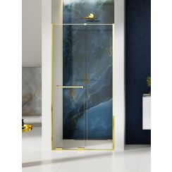 New Trendy Smart Light Gold douchedeur 180 cm schuifbaar gouden glans/helder glas EXK-6691