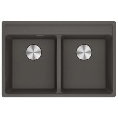 Franke Maris spoelbak van graniet 76x51 cm grijs/grafiet/onyx 114.0716.341