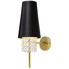 GTV Nesto wandlamp 1x40 W zwart-gouden OS-NES2-11-DEC