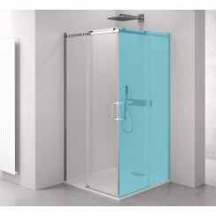 Polysan Thron Line douchedeur 100 cm schuifbaar chroom glans/helder glas TL5210