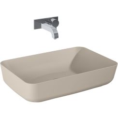 Elita Nomia wastafel 50x39 cm rechthoekig opbouw brons/beige mat RE040500057020