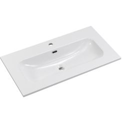 Comad Fly wastafel 81x46 cm rechthoekig meubel wit glans FLY WHITE GLOSS UM 80-46 DP ( E-8073-80 )
