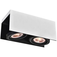 GTV Verso plafondlamp 2x40 W wit-zwart OS-VERSO2-06-DEC