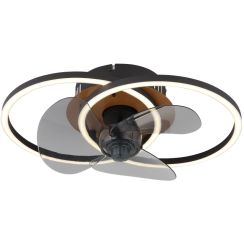 Globo Lighting Karen plafondlamp 1x24 W zwart-bruin 03661