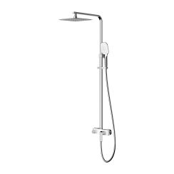 Omnires Sacramento doucheset wand met regendouche chroom-wit SC2344CRB