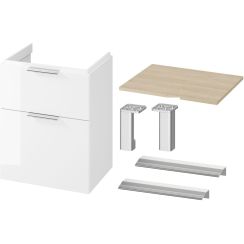 Set kast Cersanit City S584-017-DSM, badkamerblad Cersanit Moduo S590-022, S599-0162, S584-034