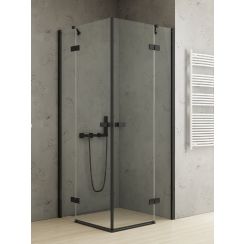 New Trendy Reflexa Black douchecabine 110x110 cm vierkant zwart mat/helder glas EXK-4990