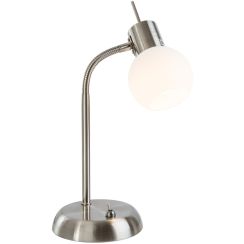 Globo Lighting Loxy bureaulamp 1x5 W wit-nikkel 571601016X