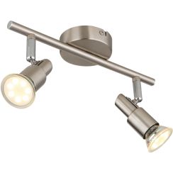 Globo Lighting Kinley wandlamp 2x3 W nikkel 57385-2