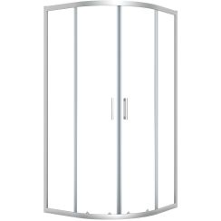 Laveo Bresso douchecabine 80x80 cm halfrond chroom glans/helder glas JKD_086Z