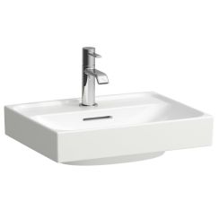 Laufen Meda wastafel 45x35 cm rechthoekig klassiek-meubel wit glans H8151114001091