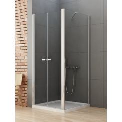 New Trendy New Soleo douchecabine 90x80 cm rechthoekig chroom glans/helder glas D-0145A/D-0091B