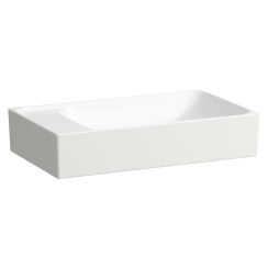Laufen Meda wastafel 60x35 cm rechthoekig opbouw wit glans H8121130001121