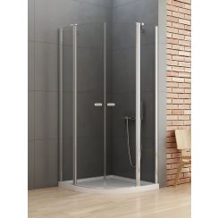 New Trendy New Soleo douchecabine 100x100 cm halfrond chroom glans/helder glas K-0420
