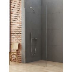 New Trendy New Soleo inloopdouchewand 120 cm chroom glans/helder glas K-0743