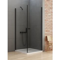 New Trendy New Soleo Black douchecabine 90x70 cm rechthoekig zwart mat/helder glas D-0231A/D-0113B