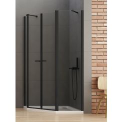 New Trendy New Soleo Black douchecabine 100x80 cm zwart mat/helder glas K-0618
