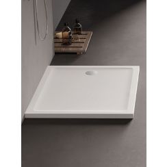 New Trendy Mild rechthoekige douchebak 100x90 cm wit B-0638